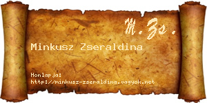 Minkusz Zseraldina névjegykártya